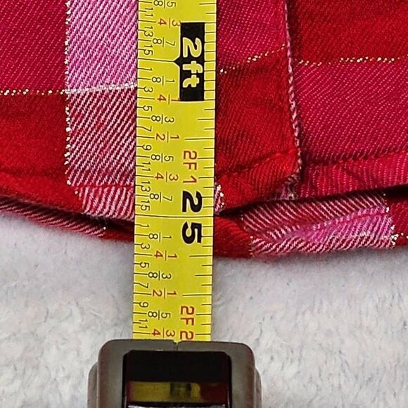 Victorias Secret PLAID Cotton Red Flannel  Pajama top only, size Large - Picture 5 of 7